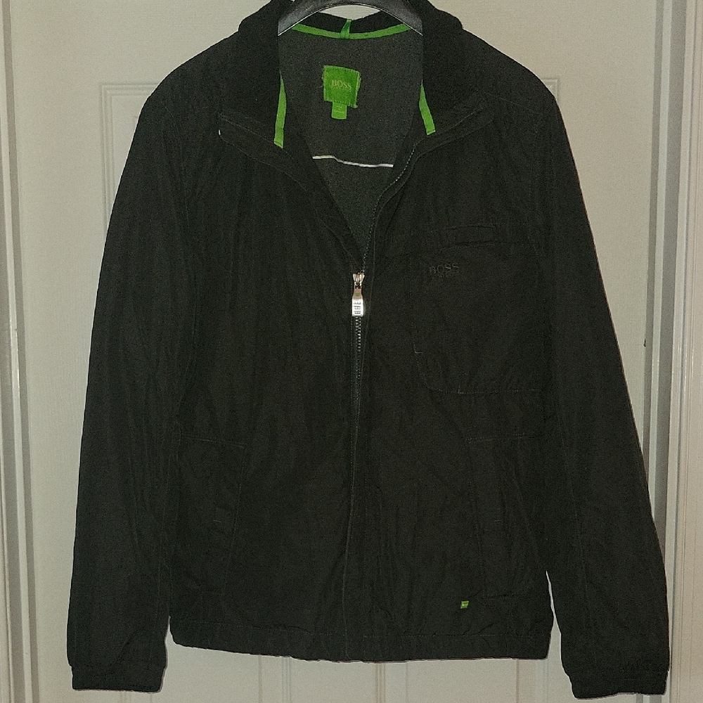 Boss Hugo Boss Black Jacket with Green Accents